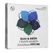 5 x BLAU & GRÜN, FFP2